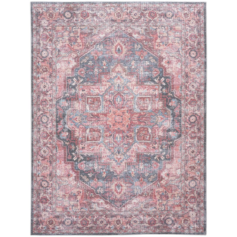 New Concept Washables Persian Boho Machine Washable Area Rug