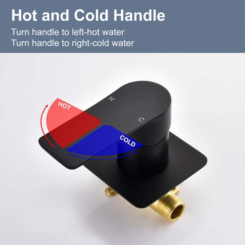Single Handle Wall Mounted Waterfall Bathroom Faucet