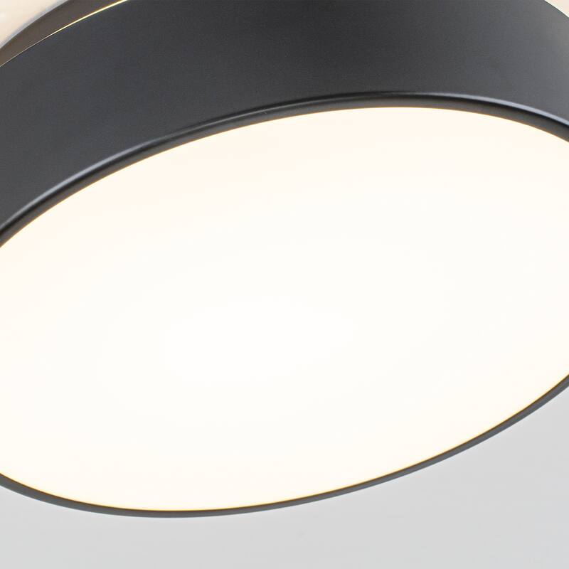 Dimmable LED Flush Mount Ceiling Light with 5-Color Temperature Selectable - 11.4 in W × 3.7 in H