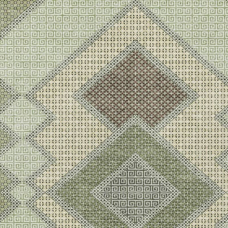 HomeRoots Geometric Transitional Rectangle Outdoor Rug