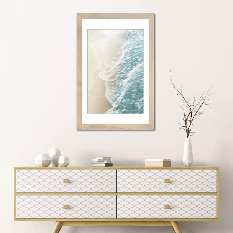 iCanvas "Soft Teal Gold Ocean Dream Waves I" by Anita's & Bella's Art PFA