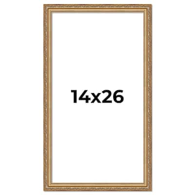 14x26 Frame Red Solid Wood Picture Frame Width 1.75 Inches | Interior Frame Depth 1 13/16 Inches