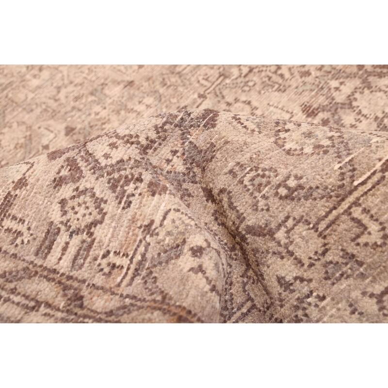 ECARPETGALLERY Hand-knotted Antalya Vintage Tan Wool Rug - 3'3 x 9'2