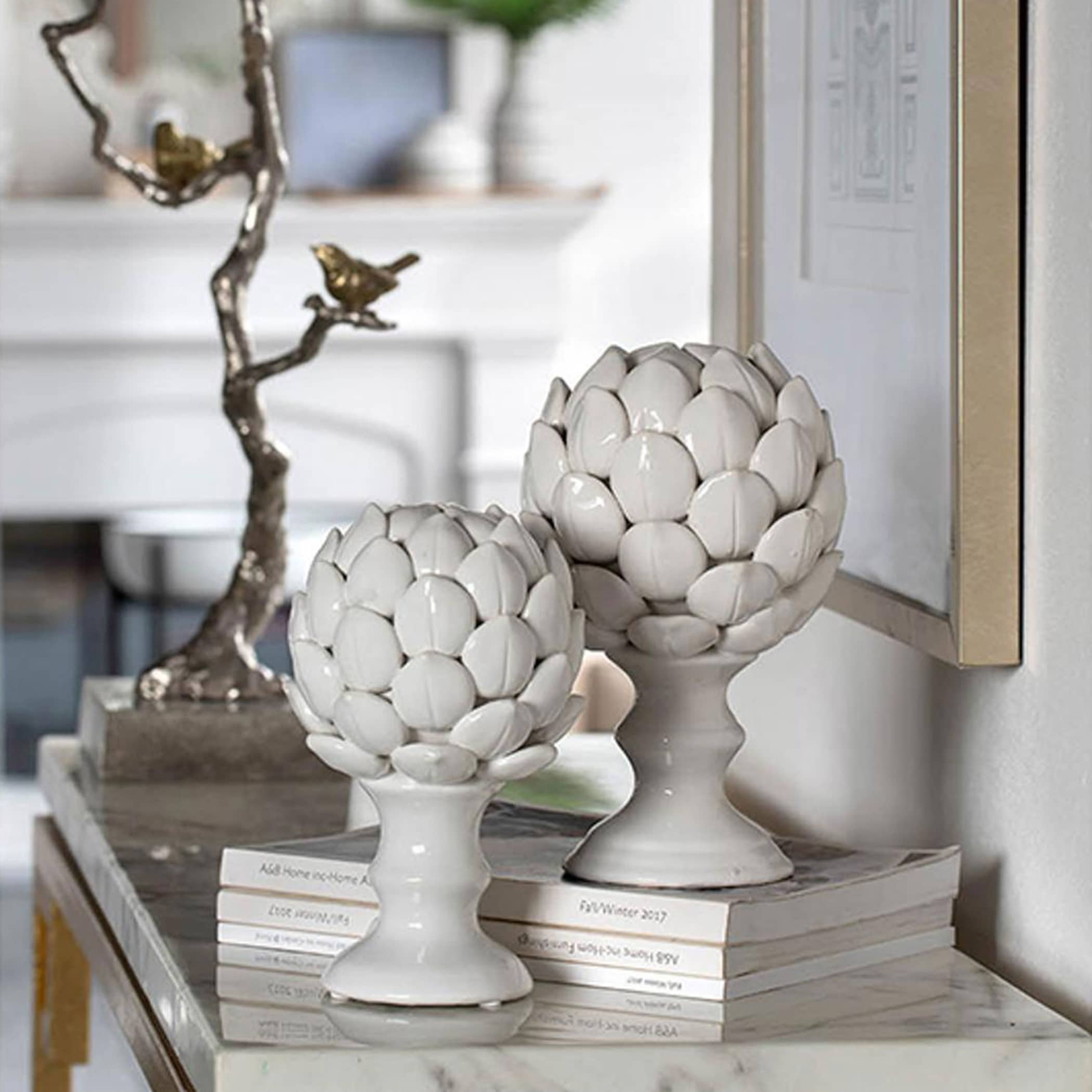 Albinia Off-white Porcelain Large Artichoke - Bed Bath & Beyond