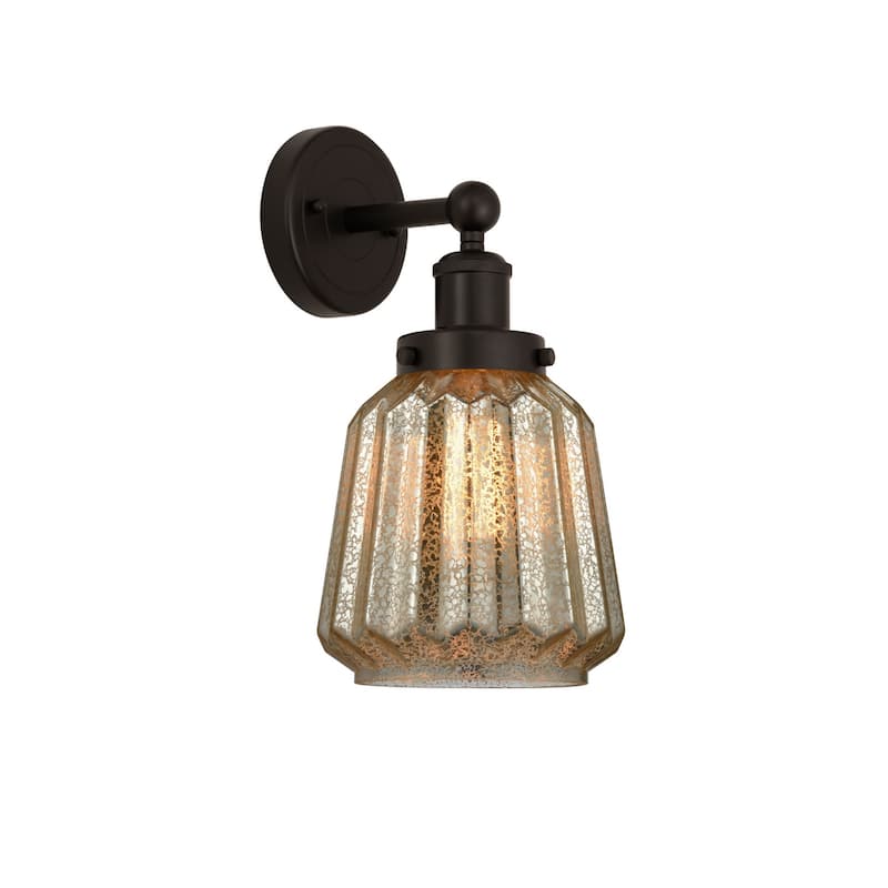 Innovations Lighting 616-1W-10-7 Chatham Sconce Chatham 10" Tall Wall - Oil Rubbed Bronze / Clear