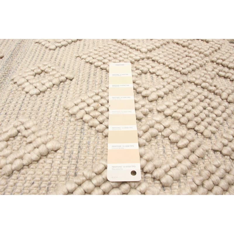 ECARPETGALLERY Braid weave Sienna Cream Wool Rug - 5'3 x 7'7