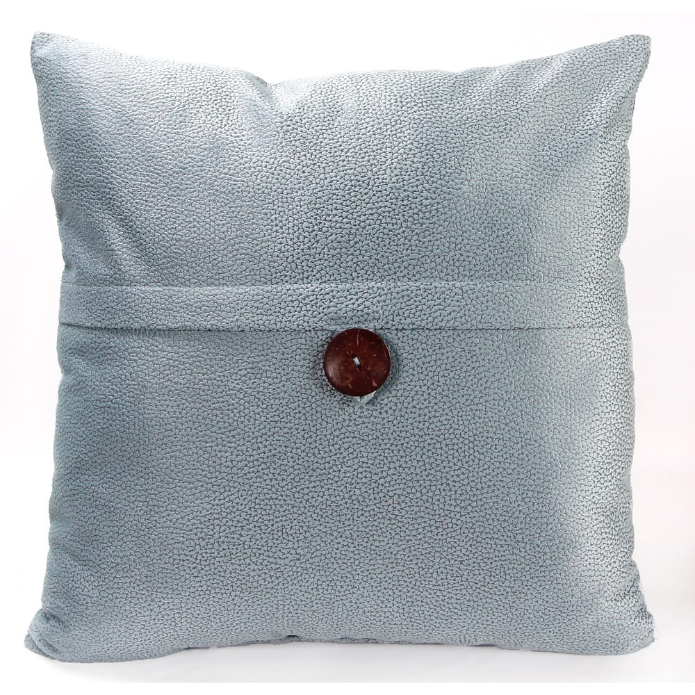 20" x 20" Solid Reversible Indoor Throw Pillow with Front Button