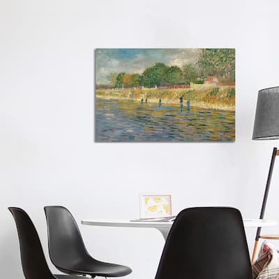 iCanvas "Bank Of The Seine, 1887" by Vincent van Gogh Canvas Print