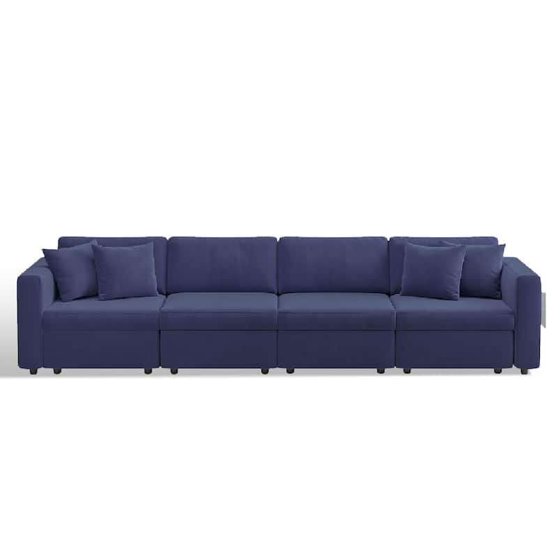 Pocassy Cloud Sectional Couch Upholstered Velvet Couches
