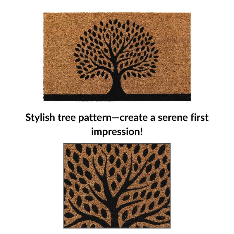 Tree of Life Coir Doormat 30x18 Inches