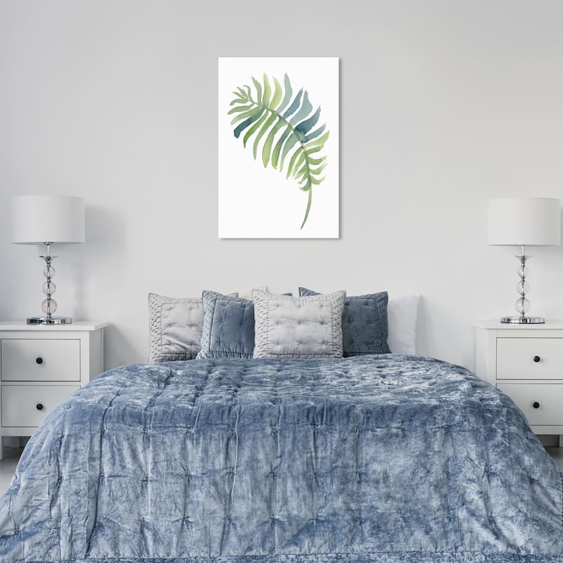 Wynwood Studio Canvas Floral and Botanical Palma Clara Green and Light Green Tropical Wall Art Canvas Print - 36 x 24