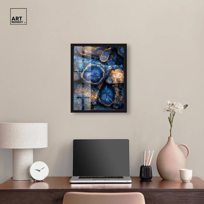 Oceanic Gold Sparkle Shadowbox by Art Remedy