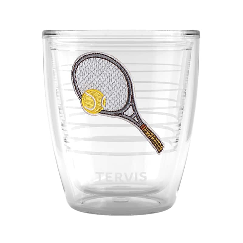 Tervis Tennis Clay Court Collection Orange Grip Singles Made in USA Double Walled Insulated Travel Tumbler, Orange Grip Singles - 12oz