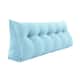 WOWMAX Large Reading Wedge Headboard Pillow for Bed Rest Back Support - Queen - Sky Blue