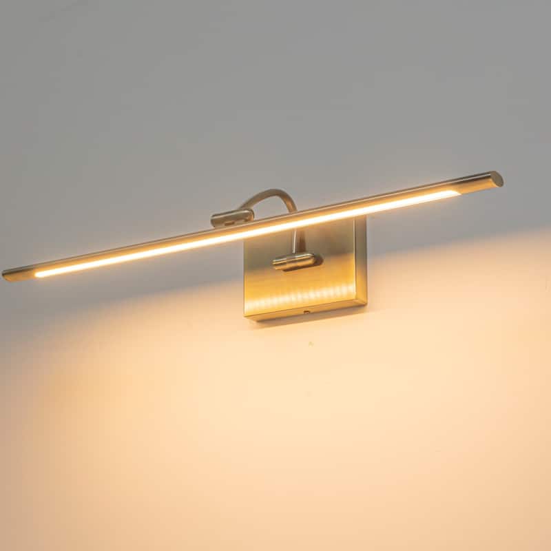 1-Light Linear Brushed Metal Finish Dimmable LED Picture Light with 3000K Warm Light - 23.6 in. W x 3.5 in. D x 4.3 in. H
