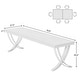 preview thumbnail 5 of 16, 78 inch Extra Long Rectangular Kitchen Dining Dinner Table for 6-8