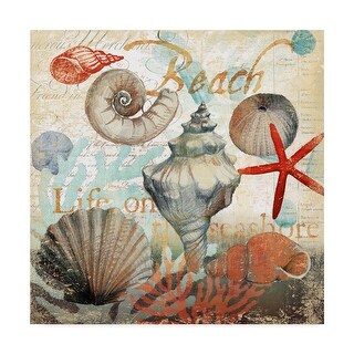 Art Licensing Studio 'Shell Collector Beach' Canvas Art - Bed Bath ...