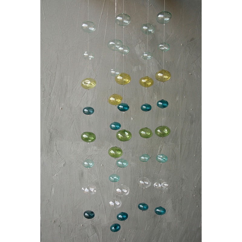 Hand Blown Bubble Glass Garland - Multicolor - 3.0"L x 3.0"W x 47.3"H