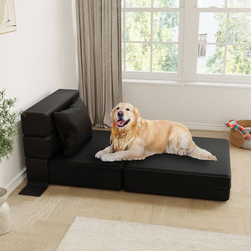 Convertible Compression Corduroy Sectional Sofa (Set of 4)