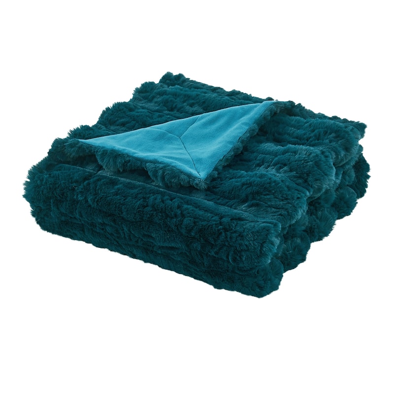 Home Soft Things Line Drawing FauxFur Throw Soft Blanket for Couch