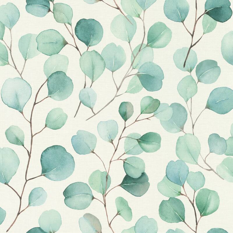 Rasch Elaina Aqua Watercolor Boughs Wallpaper