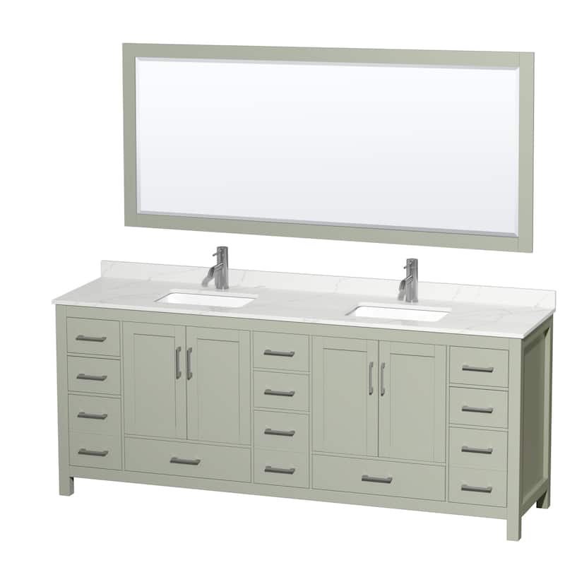 Wyndham Collection WCS141484D-QTZ-UNSM70 Sheffield 84" Free Standing