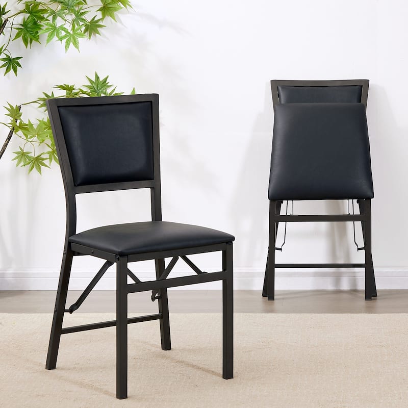 VECELO Folding Dining Chairs Set of 2/4/6 with Cushion Parson Classic Upholstered Folding Chairs,Modern 33" Parson Chairs