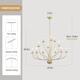 12-Light Candlestick Hanging Linear Chandelier Lighting 3-Tier Ceiling Light Fixture for Kitchen Island