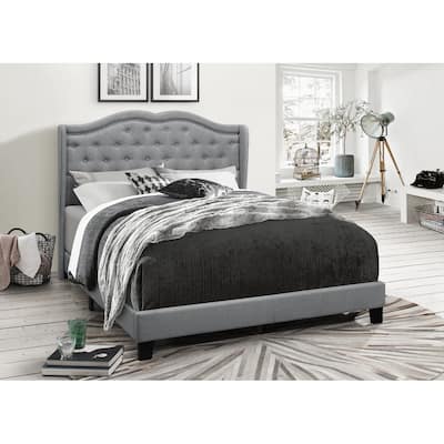 Aden Upholstered Wingback Panel Bed