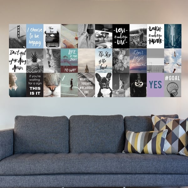 Shop Walplus Travel Collage Plates Wall Sticker Decal Diy Art Home Decor Overstock 31951324