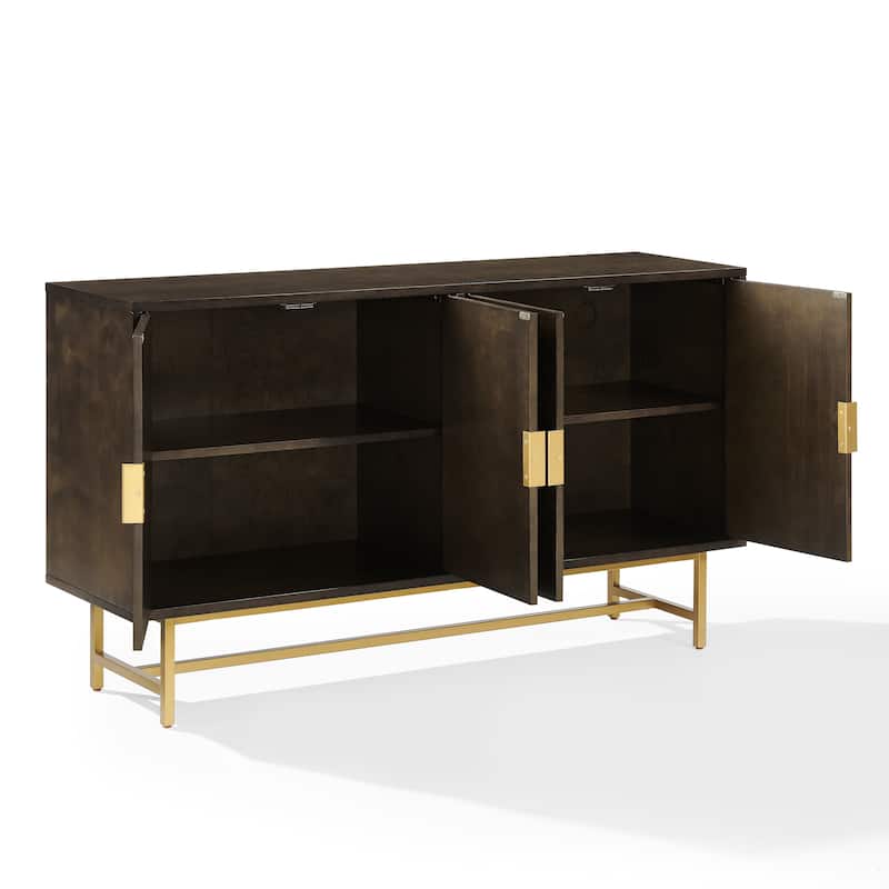 Crosley Blair Sideboard Dark Brown/Gold
