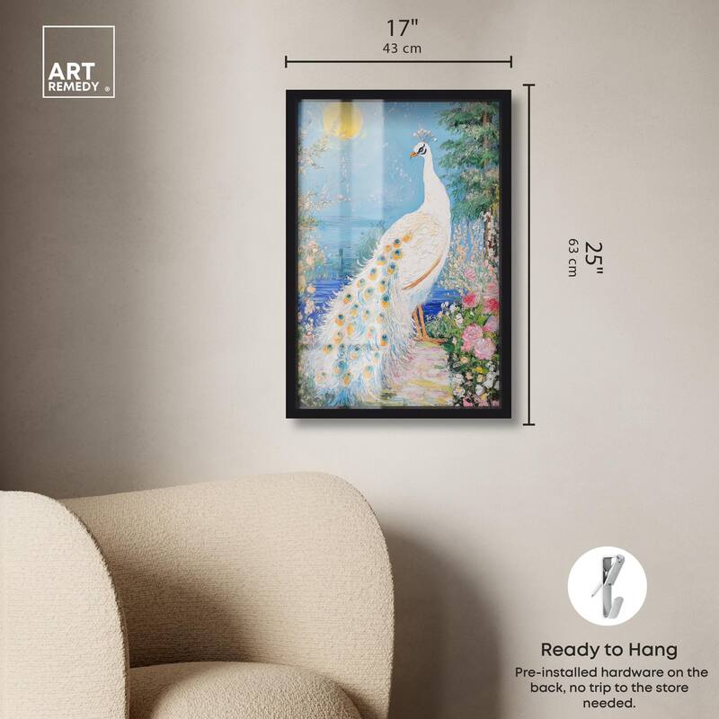 Peacock in Paradise Shadowbox by Art Remedy