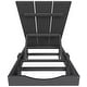 preview thumbnail 49 of 113, Shoreside Modern Poly Eco-Friendly All Weather Reclining Chaise Lounge With Wheels and Side Table (2-Piece Set)