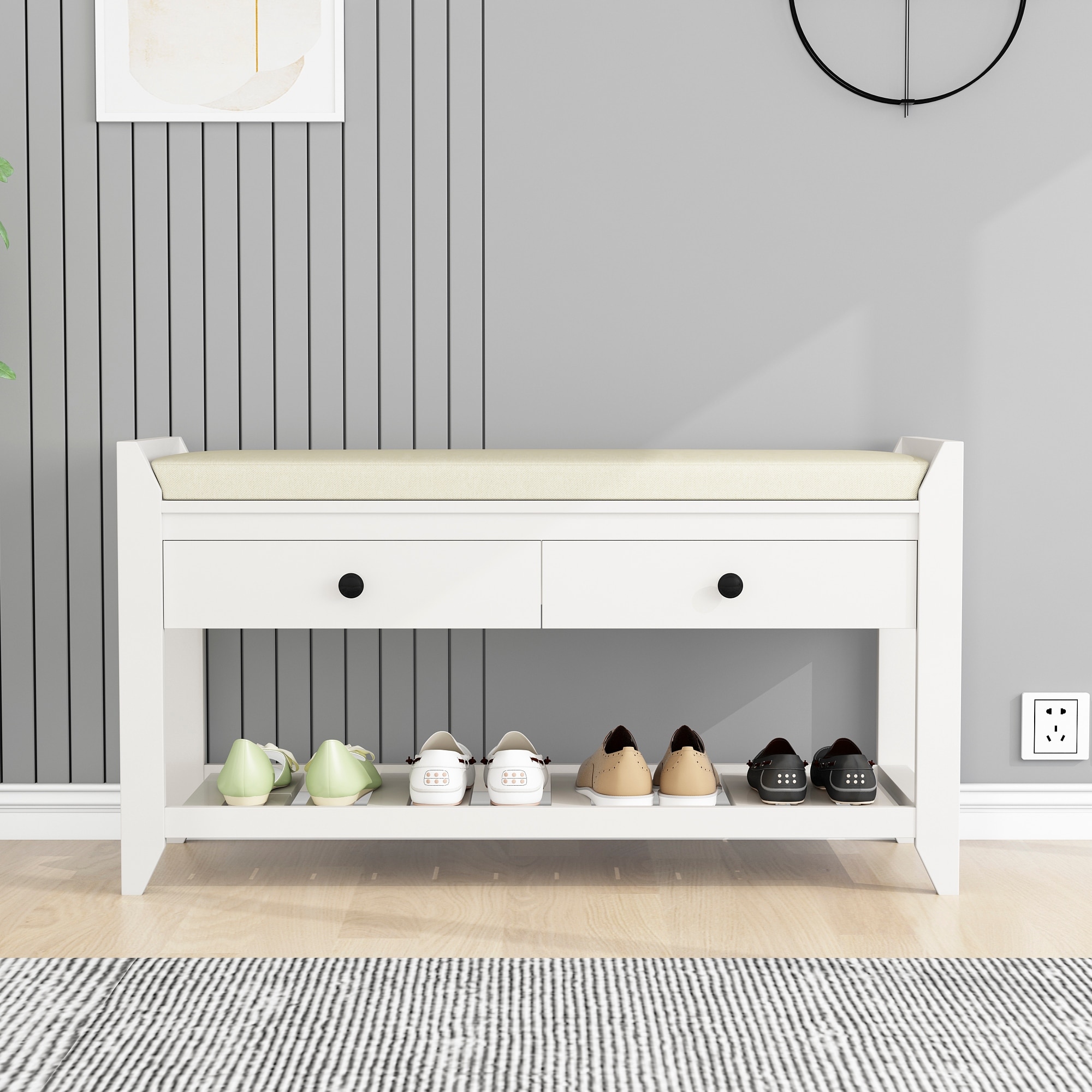 Bed bath and beyond deals shoe rack bench