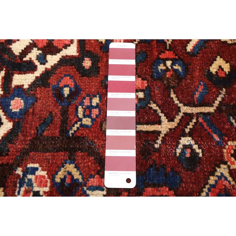 ECARPETGALLERY Hand-knotted Anatolian Vintage Dark Red Wool Rug - 4'4 x 6'2