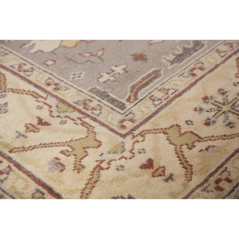 Earth Tone Oushak Indian Area Rug Handmade Wool Carpet - 6'0" x 9'1"