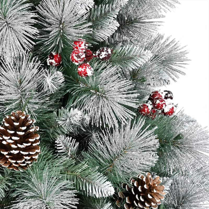 Puleo International 4.5' Pre-Lit Potted Sterling Pine Tree