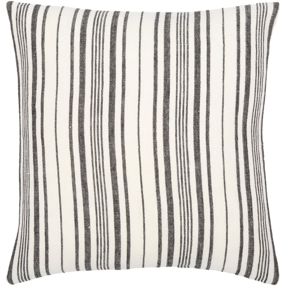 Ibrar Multi-Stripe Linen & Button Throw Pillow