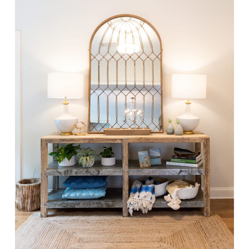 Ceramic Table Lamp with Linen Shade