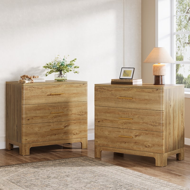 Oversized Nightstand, Wood Bedroom Storage Night Stand, Accent Side Table Bedside Cabinet