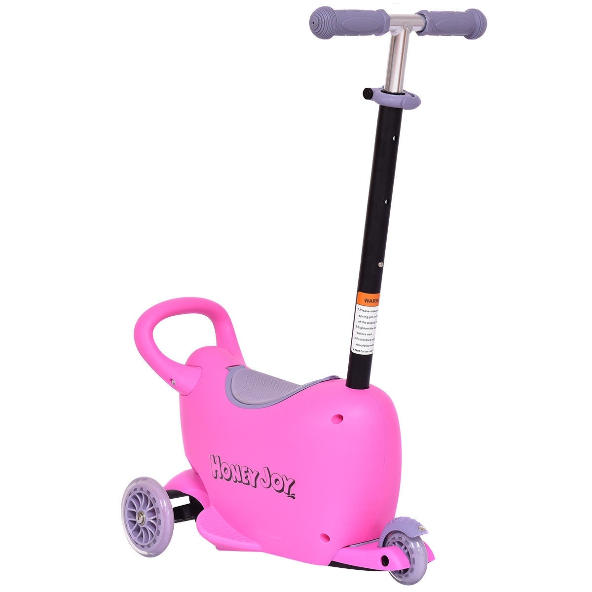 pink segway with handles