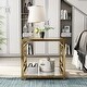 preview thumbnail 3 of 21, Pehrson Contemporary 24-inch Glass Top Metal 1-Shelf Side Table by Silver Orchid