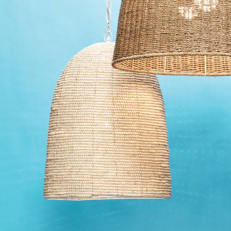 Jamie Young Waterfront Wood Beaded 1-Light Pendant - 100 Max Wattage; 120 Volts