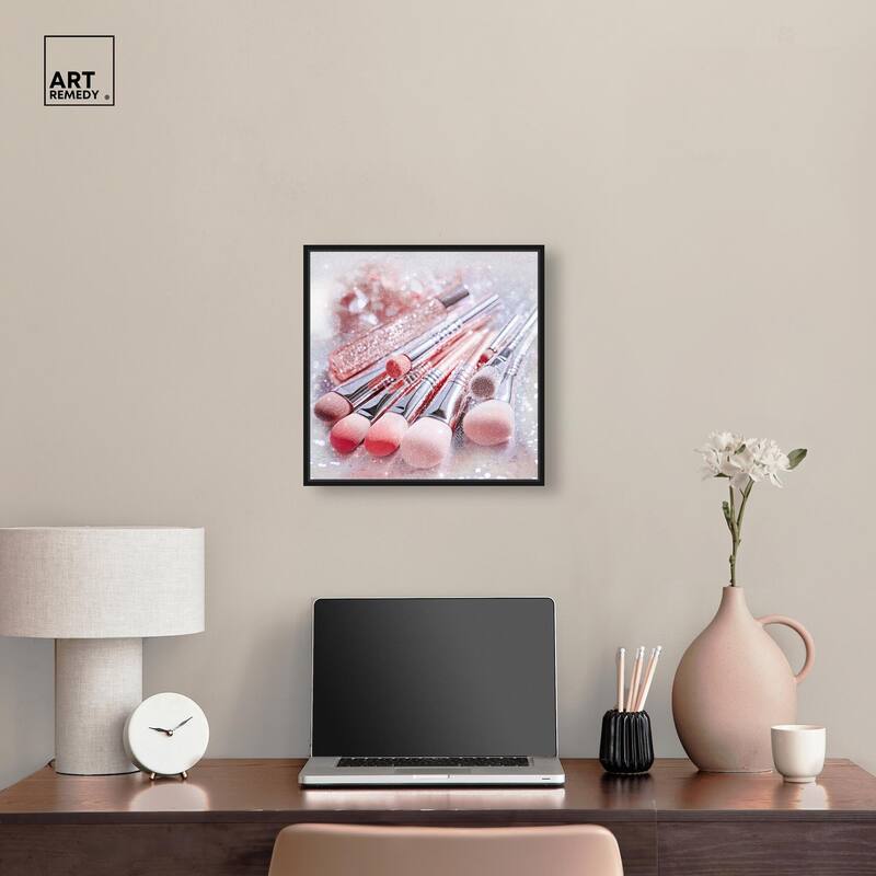 Brush Collection Blush Canvas by Art Remedy