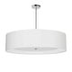 preview thumbnail 1 of 2, Dainolite Helena Contemporary Polished Chrome Luxury Pendant Light Modern Pendant Light w/ White Drum Shade