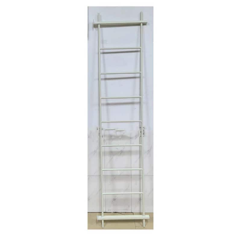 Plant Display Stand, 87 Inch 7 Tier Ladder Design, White Metal Body