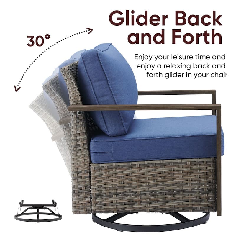 High Back Outdoor Furniture with Thick Cushion