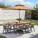 Option Set of 11 - Brown Table with Tan Umbrella