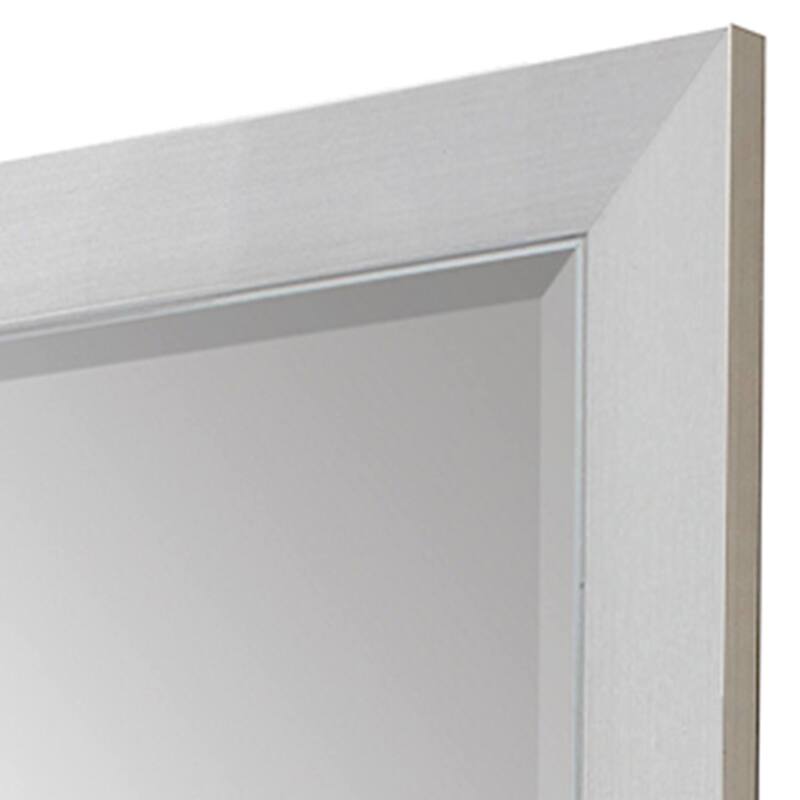 HomeRoots 34" Silver Framed Accent Mirror - 28.00 in. x 34.00 in. x 1.00 in.