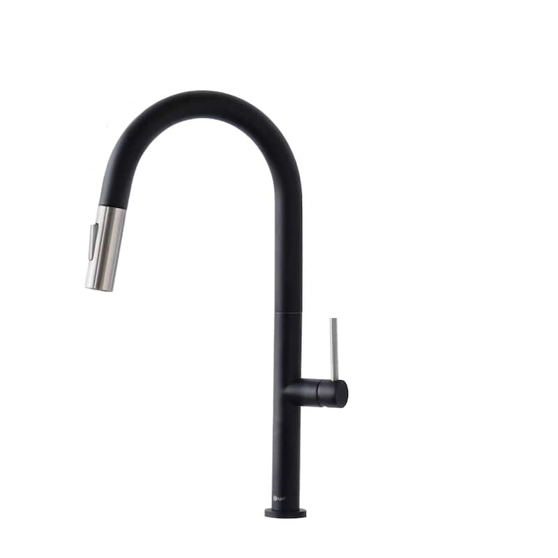 Single Handle Pull-Down Sprayer Kitchen Faucet K-141 - Height: 17.25" Spout H: 9" Spout R: 9"